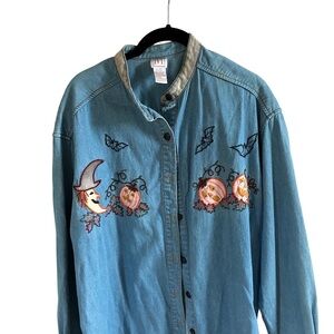 Vintage embroidered Jean shirt